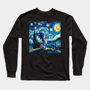 sonic starry night Long Sleeve T-Shirt